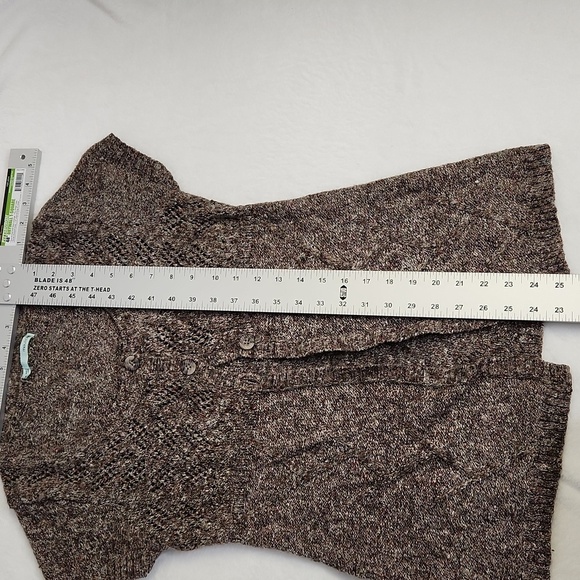 Maurices Women's Brown Knit Button Cardigan Down Sweater Top Size Medium - Picture 9 of 10